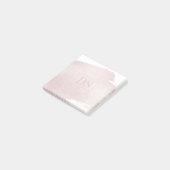 Splash of Blush | Monogram moderne roze Waterverf Post-it® Notes (Schuin)