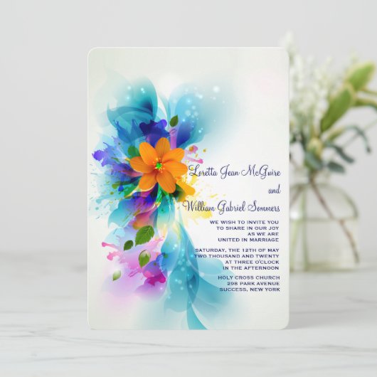 Splash of Color Invitation (Debout devant)