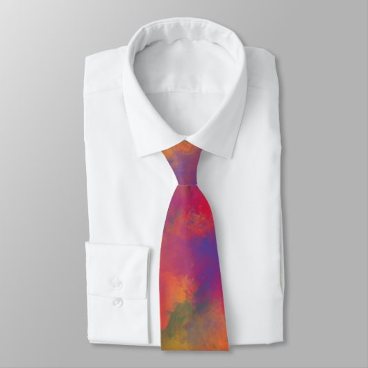Splash of Color Men's Necktie. Stropdas (Gebonden)