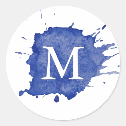 Splash Of Color Monogramme Sticker (Devant)