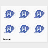 Splash Of Color Monogramme Sticker (Feuille)
