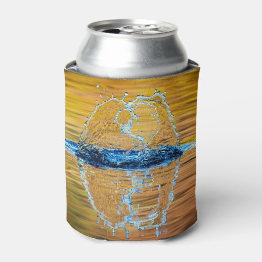Splash op een herfst avond blikjeskoeler (Blikje Voorkant)