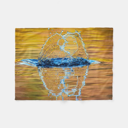 Splash op een herfst avond fleece deken (Voorkant (Horizontaal))