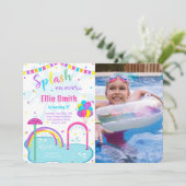 Splash Pad foto uitnodiging (Staand voorkant)