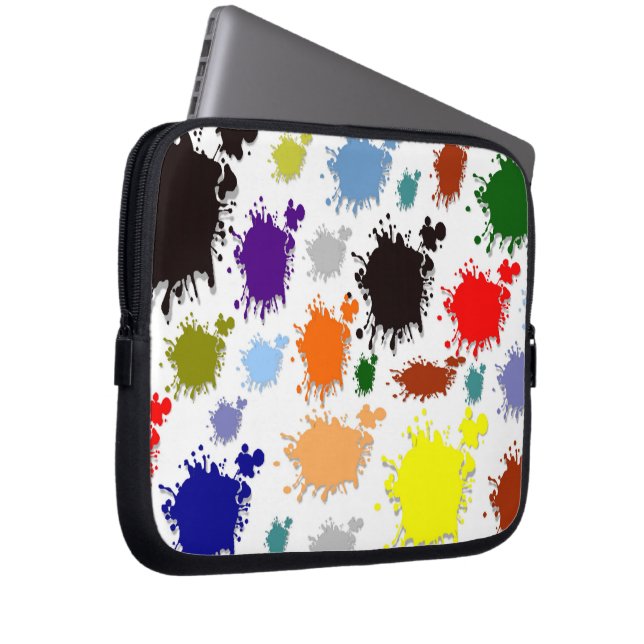 Splash Paint Electronics Bag Laptop Sleeve (Voorkant Rechts)