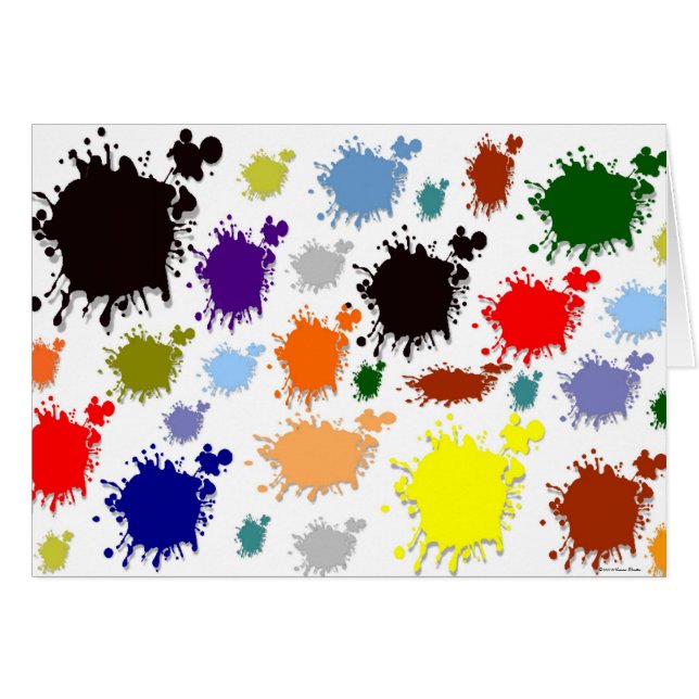 Splash Paint Kaart (Voorkant Horizontaal)