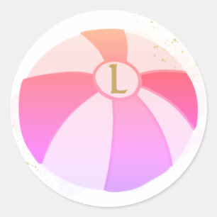 Splash Pool Party Verjaardag Ronde Sticker