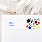 Splash-schilderlabel Etiket (Insitu)