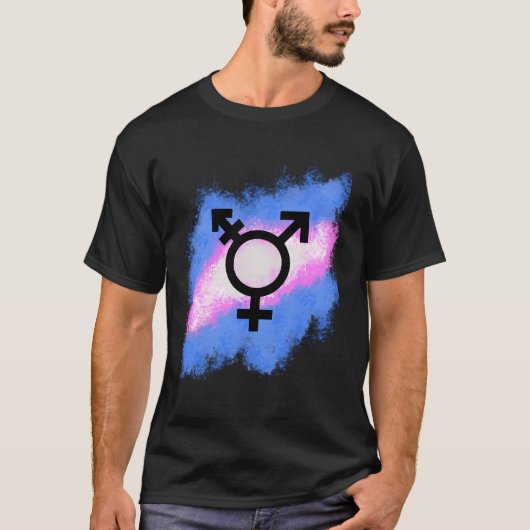 Splash Transgender Flag T-shirt (Voorkant)