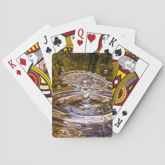 Splash van de waterdruppel pokerkaarten (Achterkant)