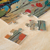 Splash van kleur hond puzzel (Zijkant)