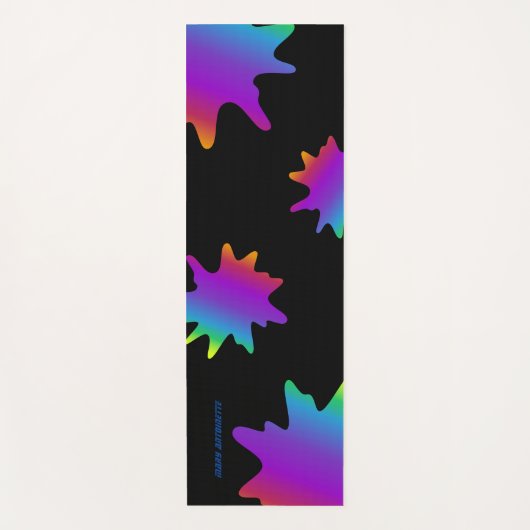 Splash van neonkleur yogamat (Voorkant)
