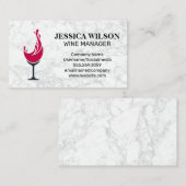 splash van rode wijnglas visitekaartje (Voorkant / Achterkant)