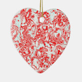 Splash van rood keramisch hart keramisch ornament (Rechts)