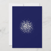 Splash van Silver Glitter op Royal Blue Kaart (Achterkant)