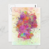 splash waterverf-stijl Duitsland Briefkaart (Voorkant / Achterkant)