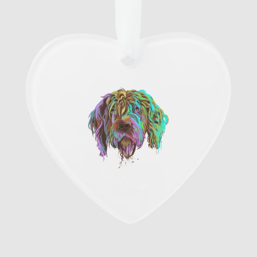 Splash Wirehaired Pointing Griffon Dog Ornament (voorkant)