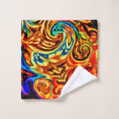 Splashes de couleurs Abstraits (Gant de toilette)