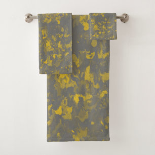 Splashes de peinture gris et jaune