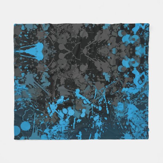 Splashes, lijnen en levendige chaos fleece deken (Voorkant (Horizontaal))