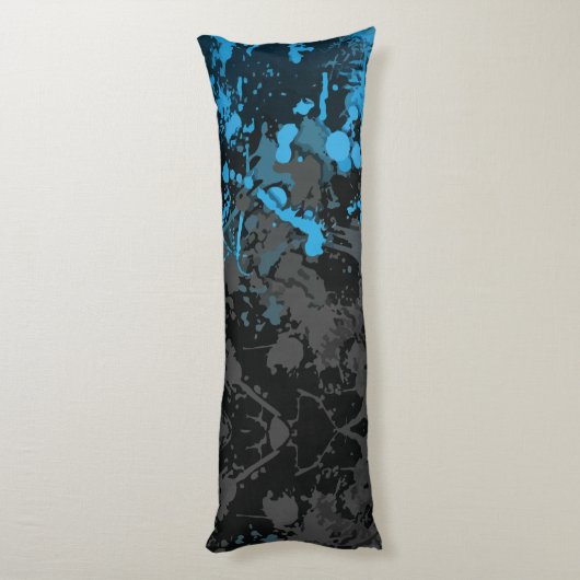 Splashes, lijnen en levendige chaos lichaamskussen (Achterkant (Verticaal))