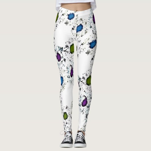Splashes van Kleur Leggings (Voorkant)
