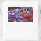 Splashing Color Liquids Rechthoekige Sticker (Tas)