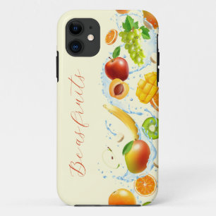 Splashing fruit verticale iPhone Case
