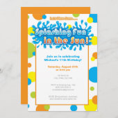 Splashing Fun in de zon Kaart (Voorkant / Achterkant)