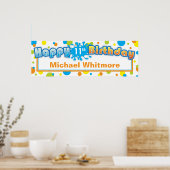 Splashing Fun in Sun Birthday Banner Poster (Keuken)