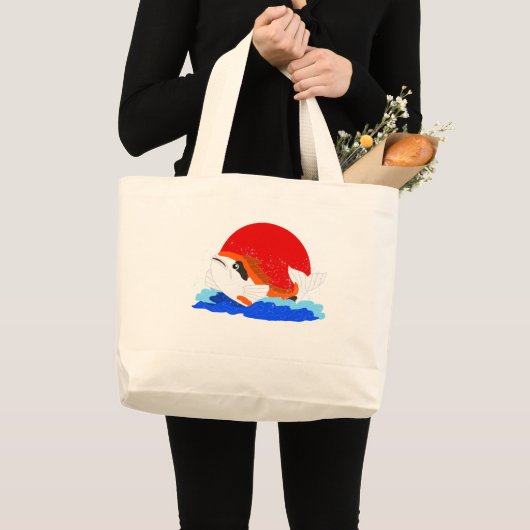 Splashing Koi Canvas tas (Voorkant (product))