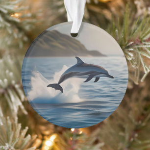 Splashing Leaping Dolphin: een dans van vreugde in Ornament