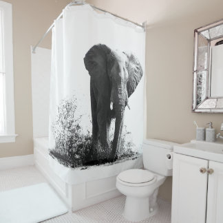 Splashing van het Elephant Shower Curtain Douchegordijn