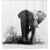 Splashing van het Elephant Shower Curtain Douchegordijn (Voorkant)
