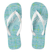 SplashPlaid Lime Vibes Flip Flops (Voetbed)