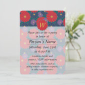 Splashy Fall Floral Party Invitation (Debout devant)