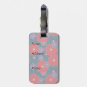 Splashy Herfst Bloemen Bagagelabel (Achterkant verticaal)