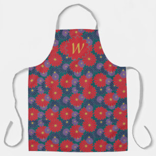 Splashy Herfst Floral All-Over Print Schort