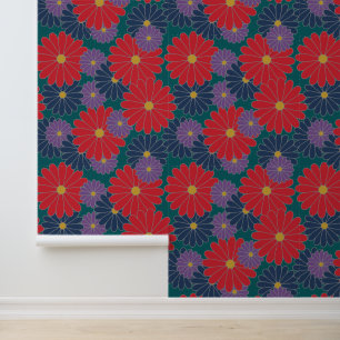 Splashy Herfst Floral Behang