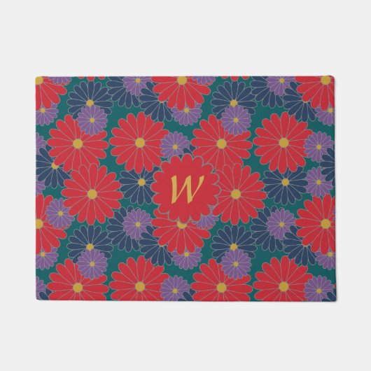 Splashy Herfst Floral Doormat Deurmat (Voorkant)