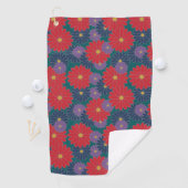 Splashy Herfst Floral Golfhanddoek (Insitu)