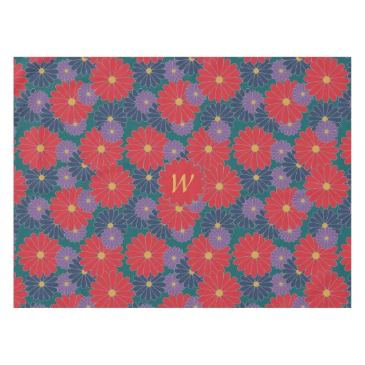 Splashy Herfst Floral Tablecloth Tafelkleed (Voorkant (Horizontaal))