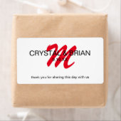 Splashy-monogram | De gunsten van de waterfles Etiket (Insitu)