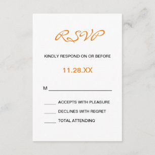 Splashy Monogram Huwelijk RSVP Kaartje