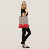 Splashy Red Paint Monogramed Draagtas (Op model)