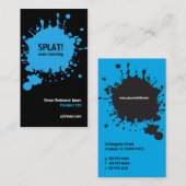 Splat. Blauw Visitekaartje (Voorkant / Achterkant)