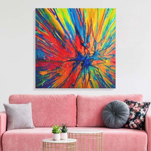 Splat Canvas Afdruk (Insitu (Woonkamer))