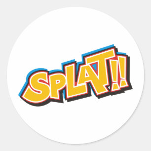 Splat Cartoon Bang Boom Ronde Sticker