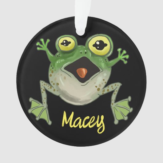 Splat! Gekke kikker Ornament (voorkant)