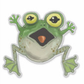 Splat! Gekke kikker Sticker (Voorkant)